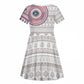 Liberia African Tribal Pattern Kid Short Sleeve Dress Chest Arm Tattoo