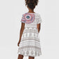 Liberia African Tribal Pattern Kid Short Sleeve Dress Chest Arm Tattoo