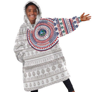 Liberia African Tribal Pattern Kid Wearable Blanket Hoodie Chest Arm Tattoo