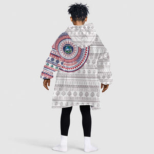 Liberia African Tribal Pattern Kid Wearable Blanket Hoodie Chest Arm Tattoo