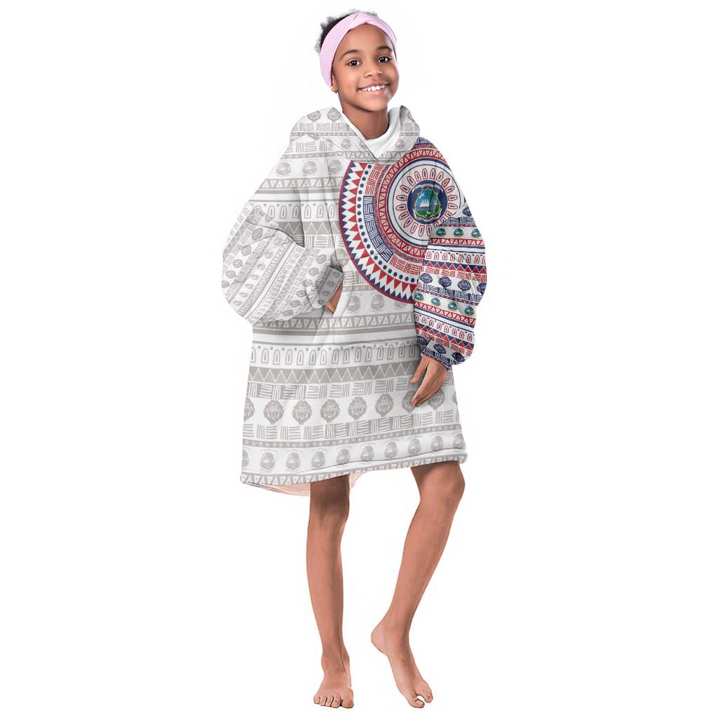 Liberia African Tribal Pattern Kid Wearable Blanket Hoodie Chest Arm Tattoo