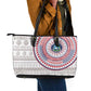 Liberia African Tribal Pattern Leather Tote Bag Chest Arm Tattoo