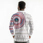 Liberia African Tribal Pattern Long Sleeve Polo Shirt Chest Arm Tattoo