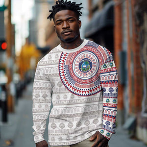 Liberia African Tribal Pattern Long Sleeve Shirt Chest Arm Tattoo