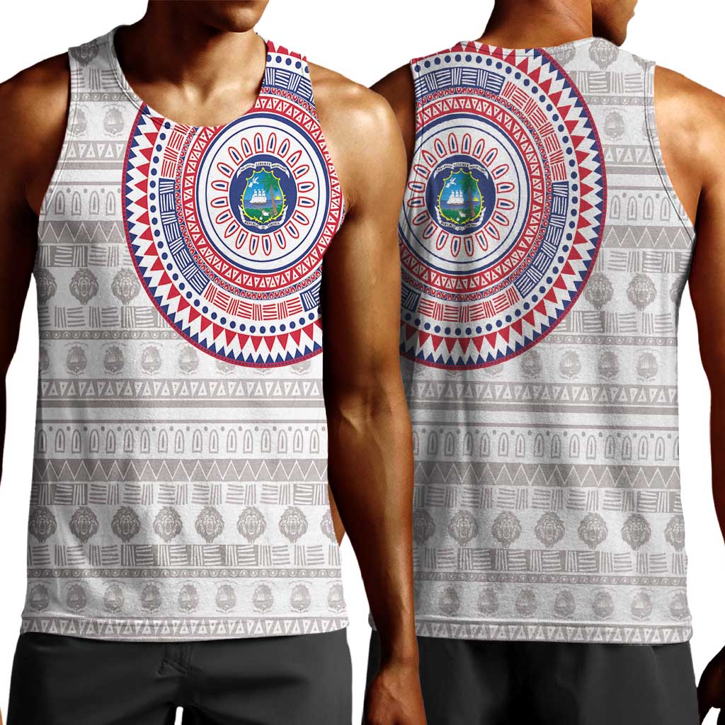 Liberia African Tribal Pattern Men Tank Top Chest Arm Tattoo