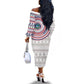 Liberia African Tribal Pattern Off The Shoulder Long Sleeve Dress Chest Arm Tattoo