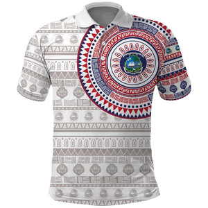 Liberia African Tribal Pattern Polo Shirt Chest Arm Tattoo