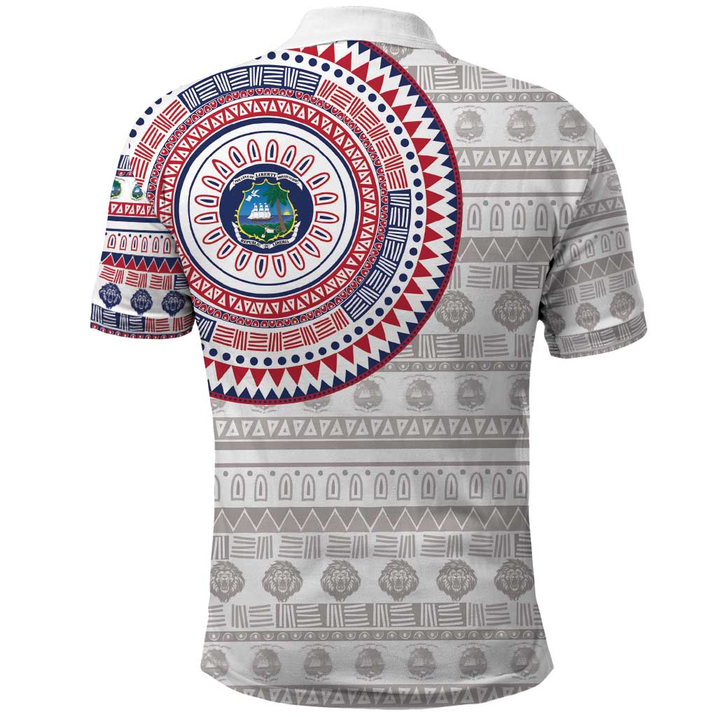 Liberia African Tribal Pattern Polo Shirt Chest Arm Tattoo