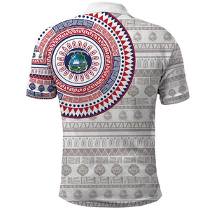 Liberia African Tribal Pattern Polo Shirt Chest Arm Tattoo