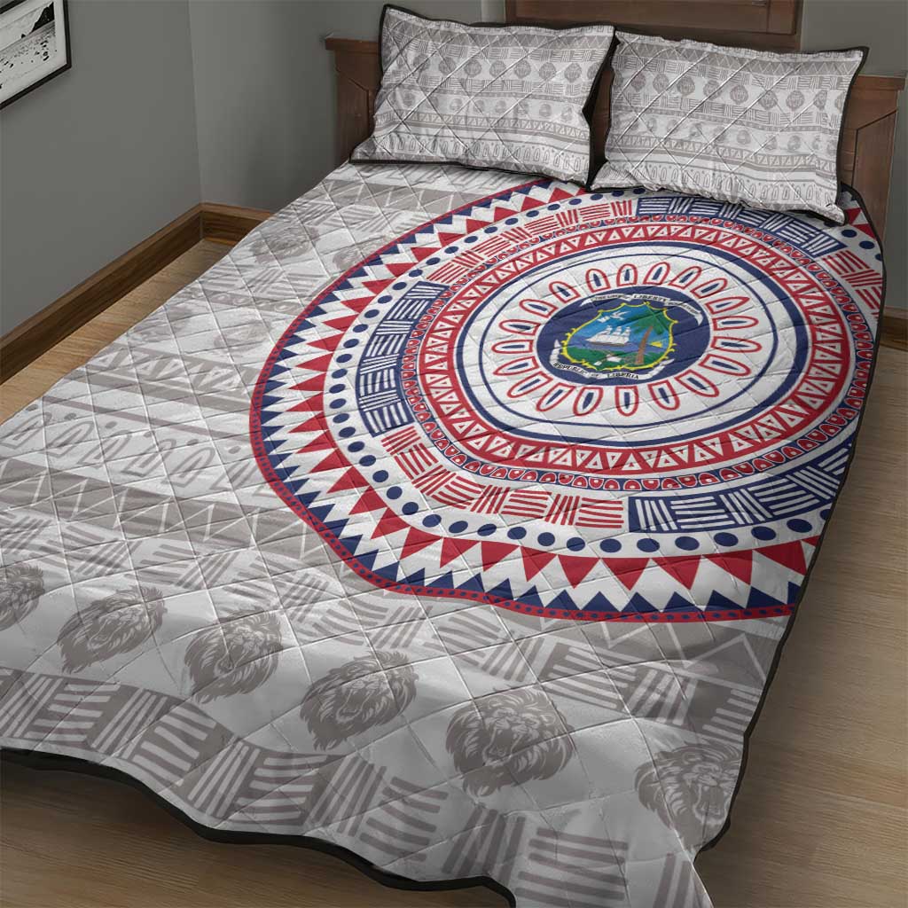 Liberia African Tribal Pattern Quilt Bed Set Chest Arm Tattoo