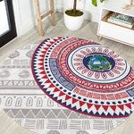 Liberia African Tribal Pattern Round Carpet Chest Arm Tattoo