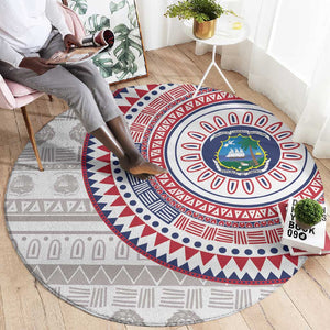 Liberia African Tribal Pattern Round Carpet Chest Arm Tattoo