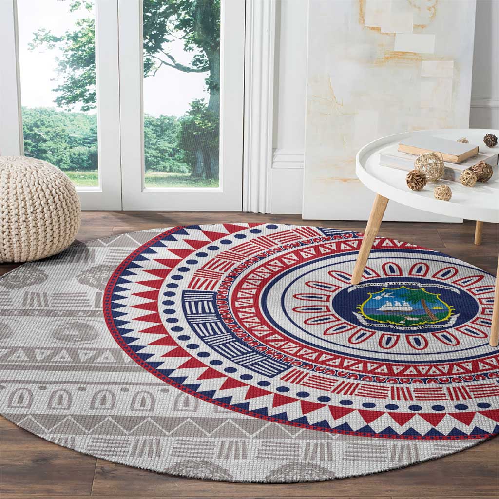 Liberia African Tribal Pattern Round Carpet Chest Arm Tattoo