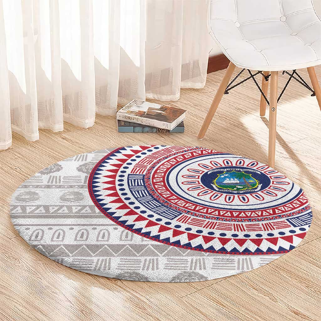 Liberia African Tribal Pattern Round Carpet Chest Arm Tattoo