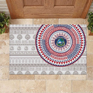 Liberia African Tribal Pattern Rubber Doormat Chest Arm Tattoo