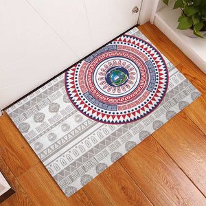 Liberia African Tribal Pattern Rubber Doormat Chest Arm Tattoo