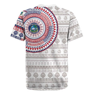 Liberia African Tribal Pattern Rugby Jersey Chest Arm Tattoo