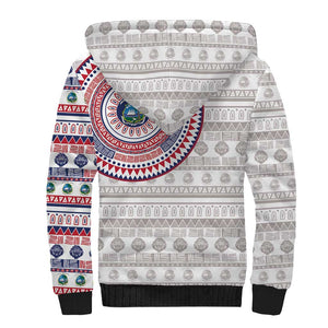 Liberia African Tribal Pattern Sherpa Hoodie Chest Arm Tattoo