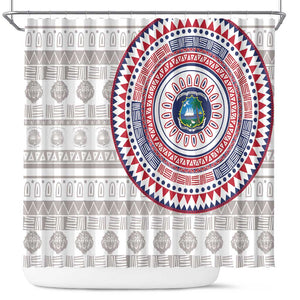 Liberia African Tribal Pattern Shower Curtain Chest Arm Tattoo