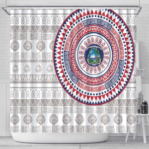 Liberia African Tribal Pattern Shower Curtain Chest Arm Tattoo