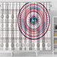 Liberia African Tribal Pattern Shower Curtain Chest Arm Tattoo