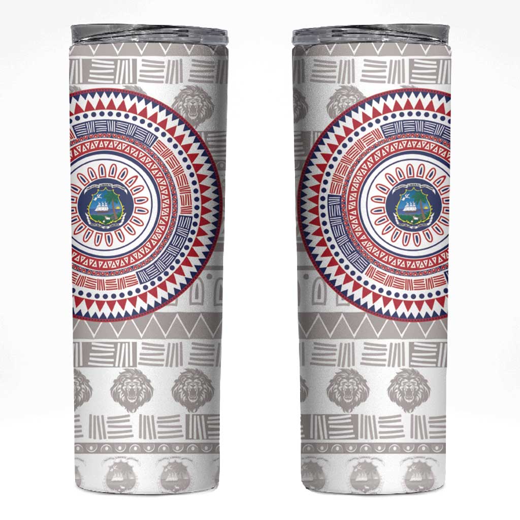 Liberia African Tribal Pattern Skinny Tumbler Chest Arm Tattoo