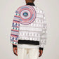 Liberia African Tribal Pattern Sleeve Zip Bomber Jacket Chest Arm Tattoo