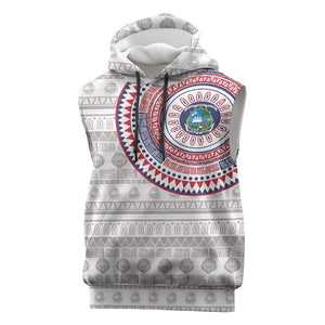 Liberia African Tribal Pattern Sleeveless Hoodie Chest Arm Tattoo - African Pride