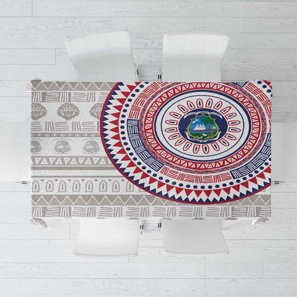 Liberia African Tribal Pattern Tablecloth Chest Arm Tattoo