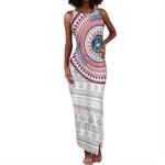 Liberia African Tribal Pattern Tank Maxi Dress Chest Arm Tattoo