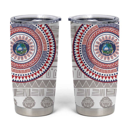 Liberia African Tribal Pattern Tumbler Cup Chest Arm Tattoo