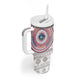 Liberia African Tribal Pattern Tumbler With Handle Chest Arm Tattoo