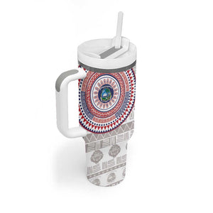 Liberia African Tribal Pattern Tumbler With Handle Chest Arm Tattoo
