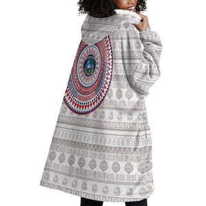 Liberia African Tribal Pattern Wearable Blanket Hoodie Chest Arm Tattoo