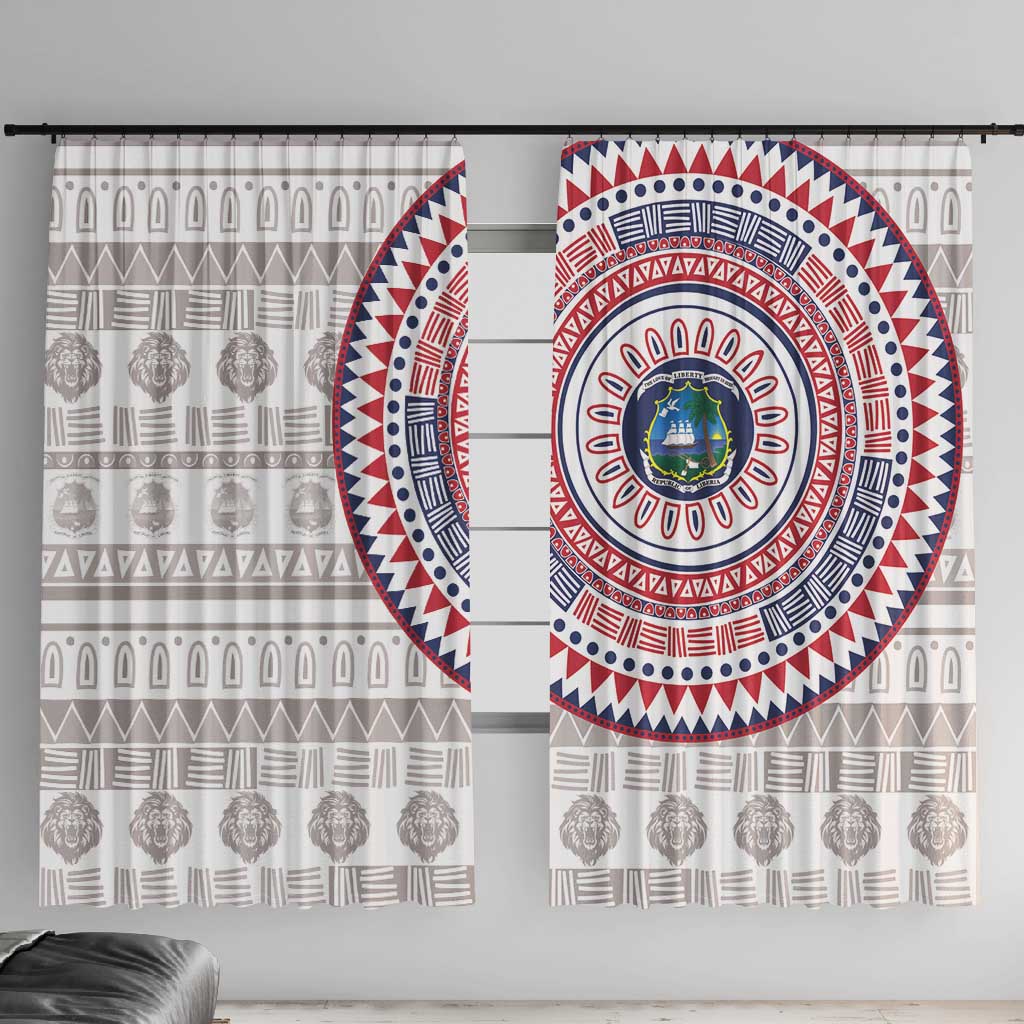 Liberia African Tribal Pattern Window Curtain Chest Arm Tattoo