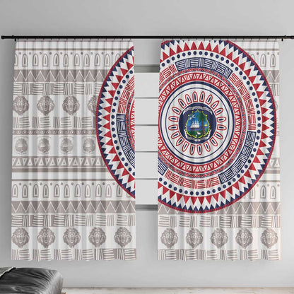 Liberia African Tribal Pattern Window Curtain Chest Arm Tattoo