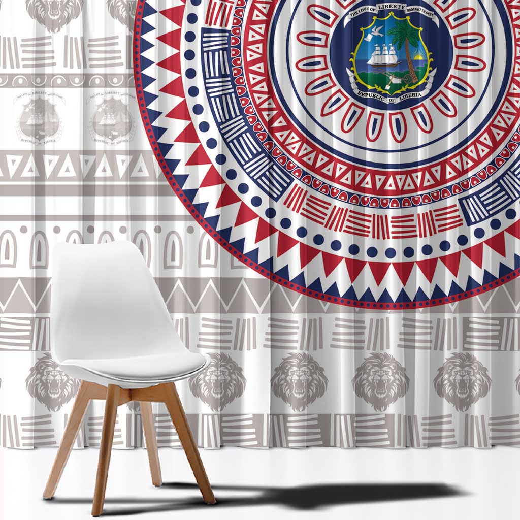 Liberia African Tribal Pattern Window Curtain Chest Arm Tattoo