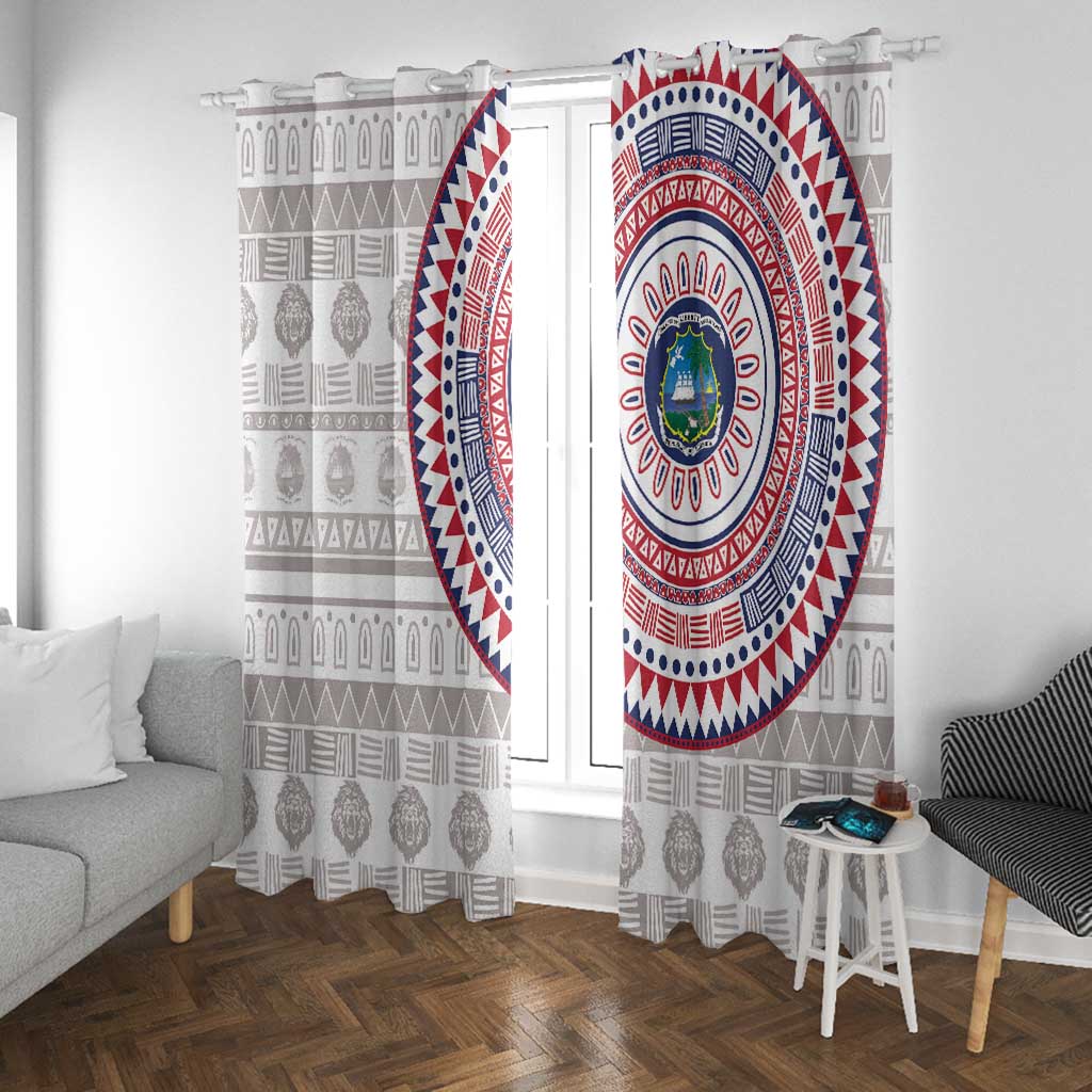 Liberia African Tribal Pattern Window Curtain Chest Arm Tattoo