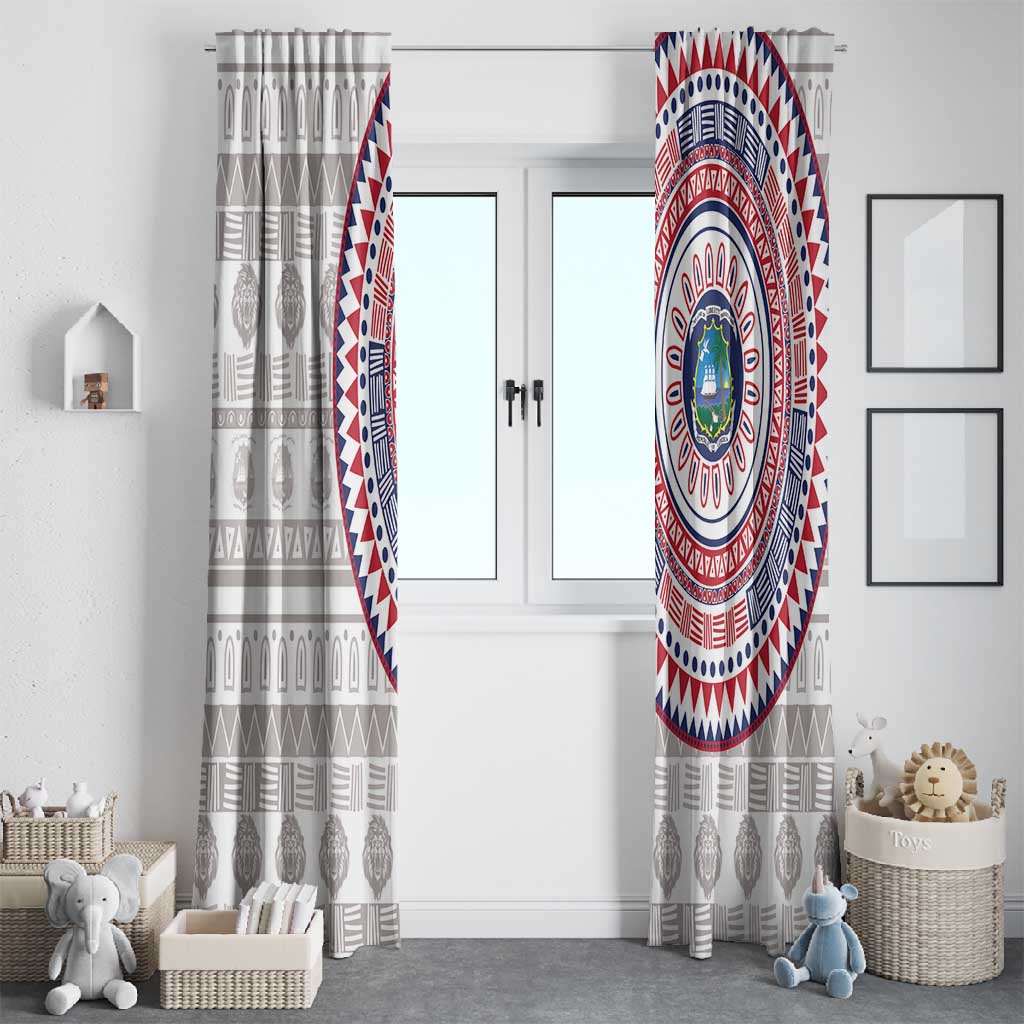 Liberia African Tribal Pattern Window Curtain Chest Arm Tattoo