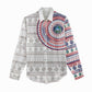 Liberia African Tribal Pattern Women Casual Shirt Chest Arm Tattoo