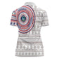 Liberia African Tribal Pattern Women Polo Shirt Chest Arm Tattoo