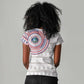 Liberia African Tribal Pattern Women V-Neck T-Shirt Chest Arm Tattoo