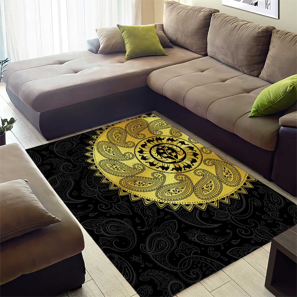 Eritrea African Tribal Mix Paisley Pattern Area Rug Chest Arm Tattoo