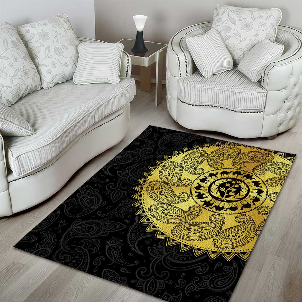 Eritrea African Tribal Mix Paisley Pattern Area Rug Chest Arm Tattoo