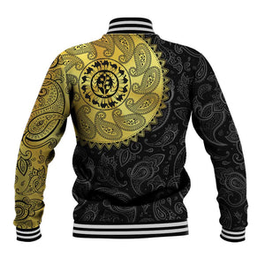 Eritrea African Tribal Mix Paisley Pattern Baseball Jacket Chest Arm Tattoo