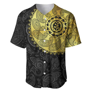 Eritrea African Tribal Mix Paisley Pattern Baseball Jersey Chest Arm Tattoo