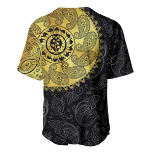 Eritrea African Tribal Mix Paisley Pattern Baseball Jersey Chest Arm Tattoo