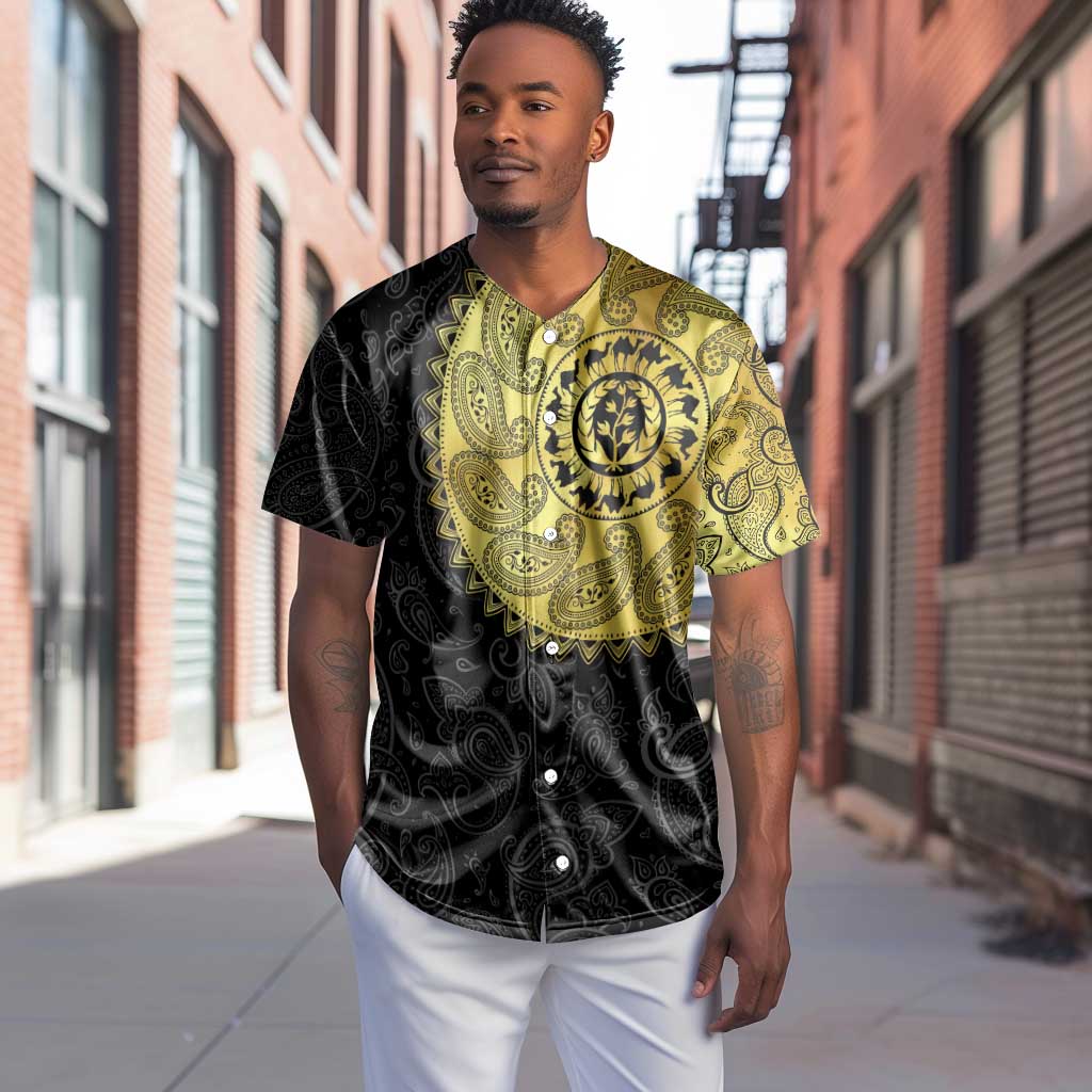 Eritrea African Tribal Mix Paisley Pattern Baseball Jersey Chest Arm Tattoo
