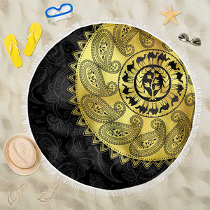 Eritrea African Tribal Mix Paisley Pattern Beach Blanket Chest Arm Tattoo