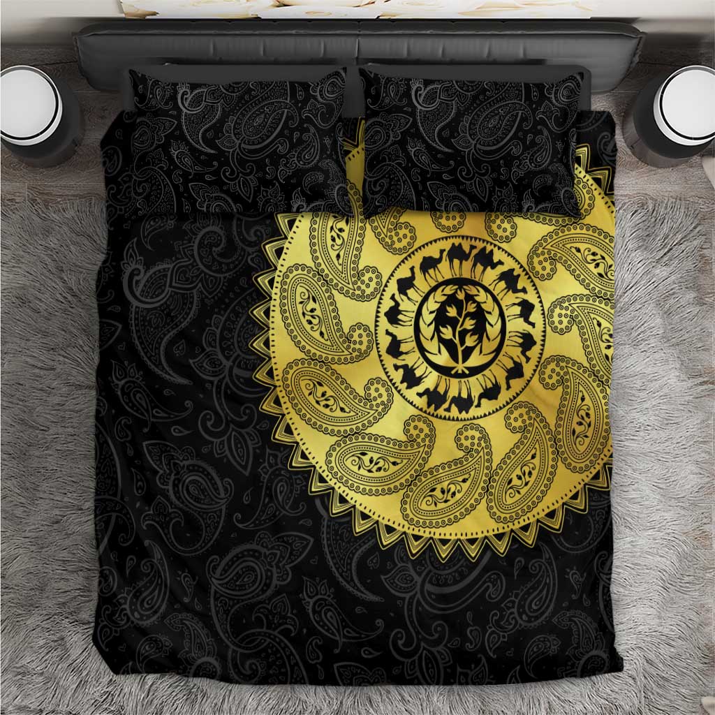 Eritrea African Tribal Mix Paisley Pattern Bedding Set Chest Arm Tattoo
